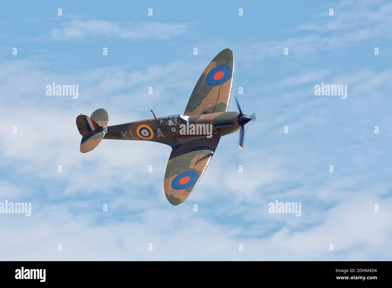 Flycast Spitfire Supermarine montrant le dessus. Banque D'Images