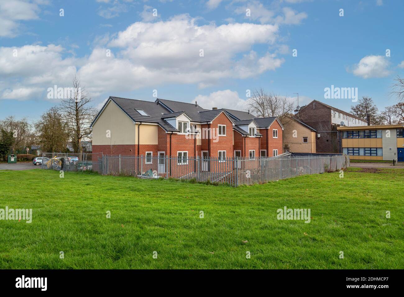 Construction de nouvelles Flats à Woodrow, Redditch, Worcestershire, Angleterre. Banque D'Images