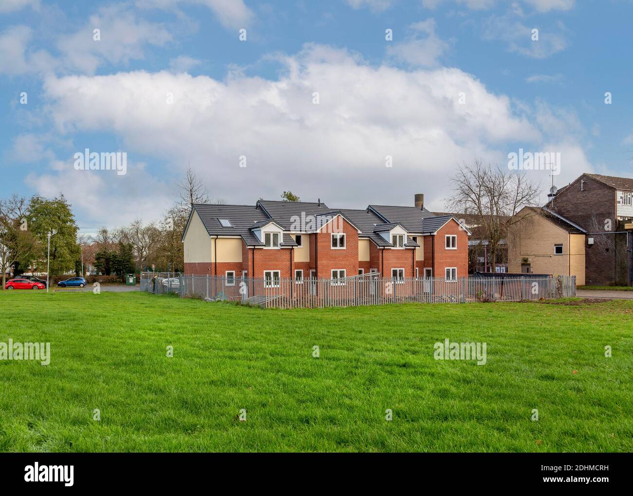 Construction de nouvelles Flats à Woodrow, Redditch, Worcestershire, Angleterre. Banque D'Images