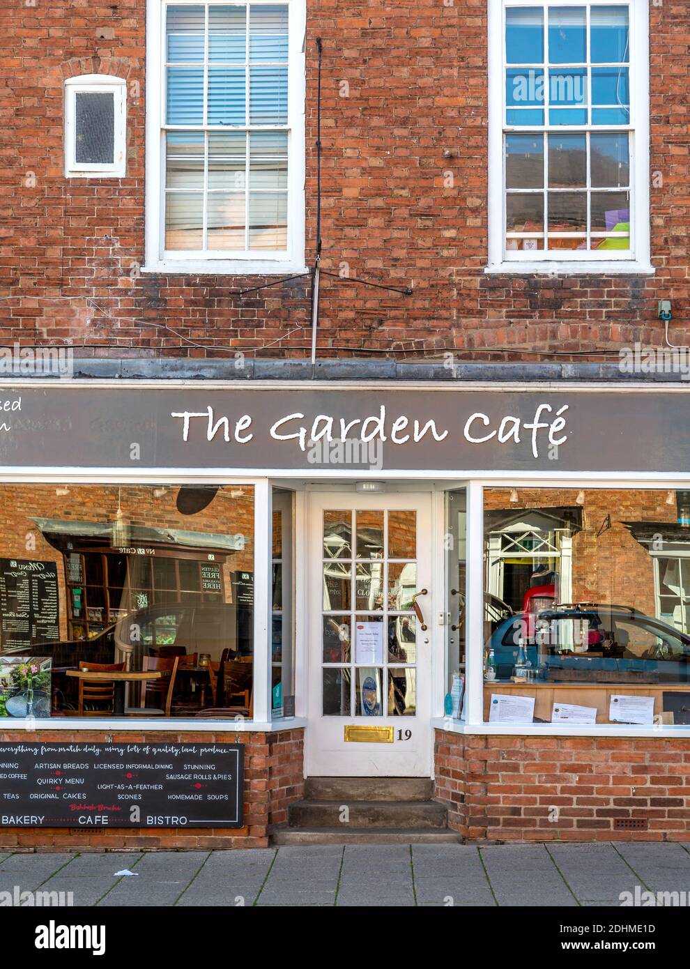 Le Garden Cafe dans le centre-ville de Stratford. Banque D'Images