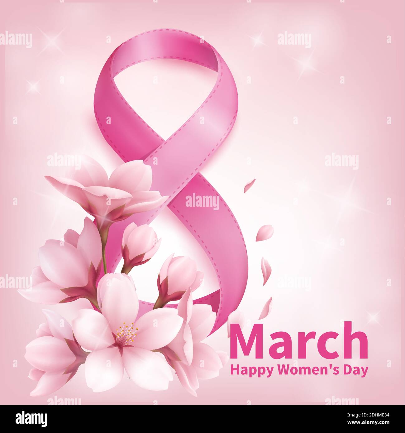 8 Mars Journee De La Femme Modele De Carte De Vœux Concept Tulip Fleurs Et Chaussures Haute Hee Image Vectorielle Stock Alamy