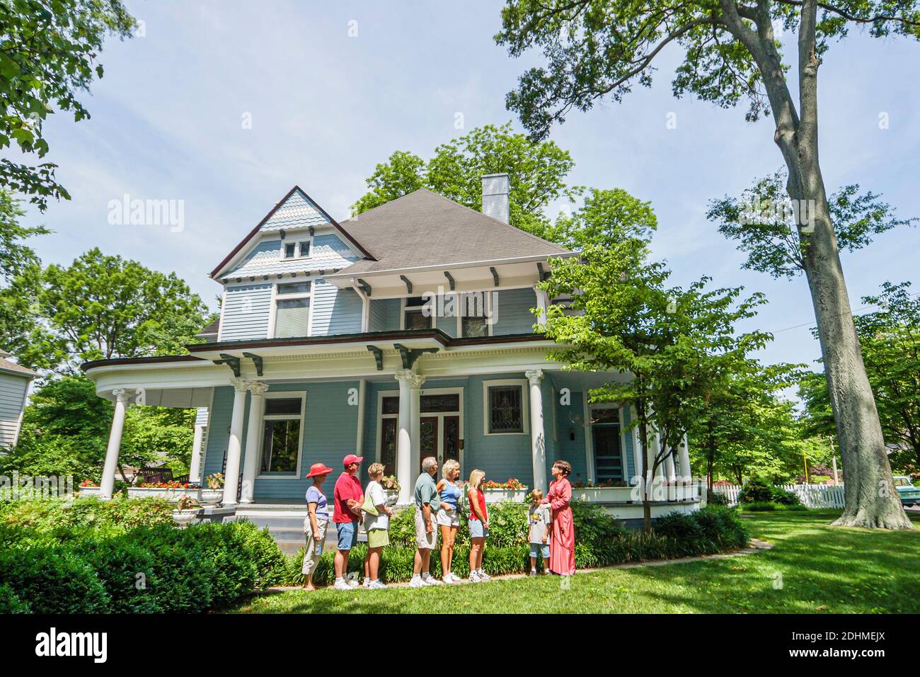 Visite à pied du Decatur Alabama Old Decatur New Albany Historic District, guide maison de groupe, Banque D'Images