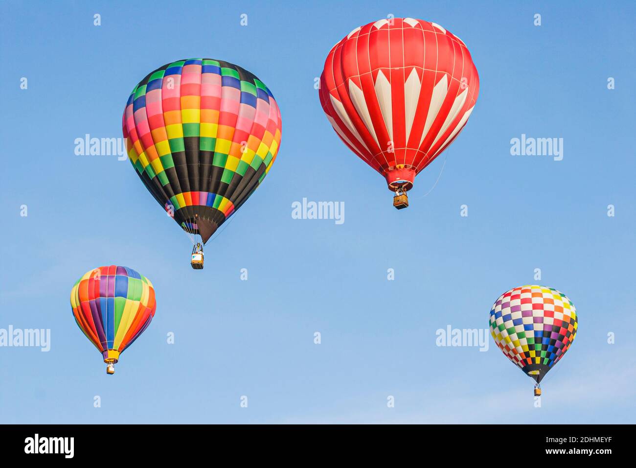 Alabama Decatur Alabama Jubilee Hot Air Balloon Classic, point Mallard Park ballons annuel décollage Rising multiple, Banque D'Images