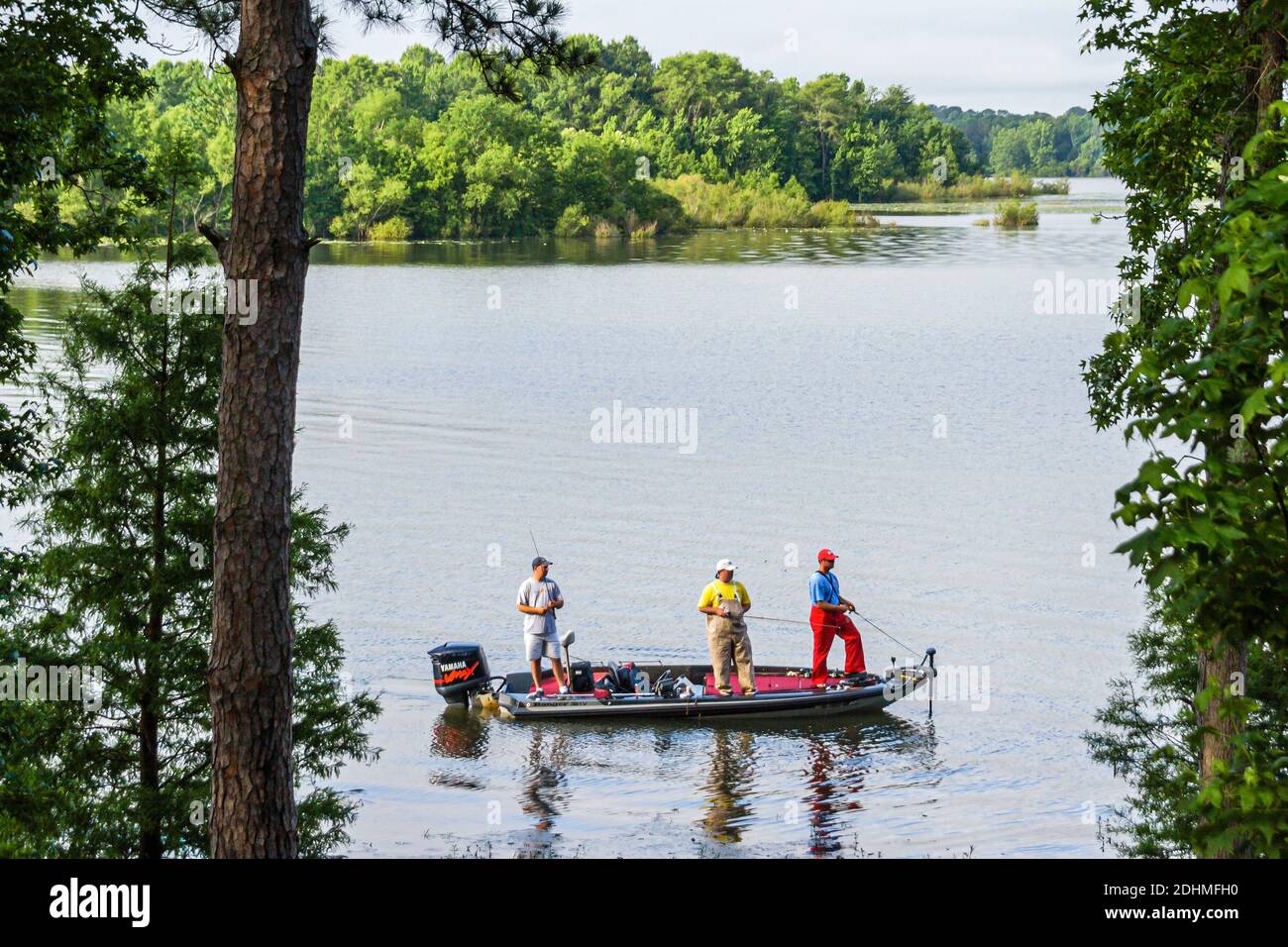 Alabama Lake Eufaula Lakepoint Resort State Park Chattahoochee River, eau Eufaula National Wildlife refuge canotage pêche hors-bord bateau, Banque D'Images