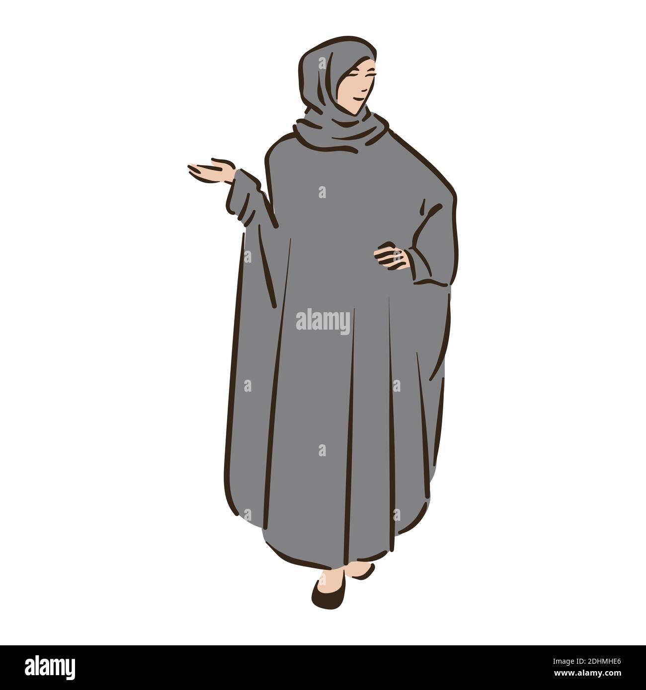 Musulmane arabe islam femme de la mode hijab Illustration de Vecteur