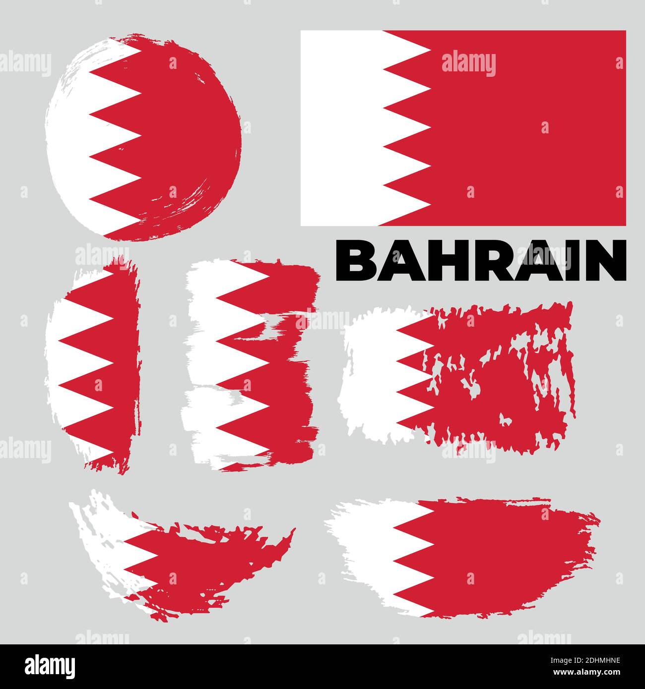 Bonne journée d'indépendance de Bahreïn avec drapeau de pays aquarelle artistique Illustration de Vecteur