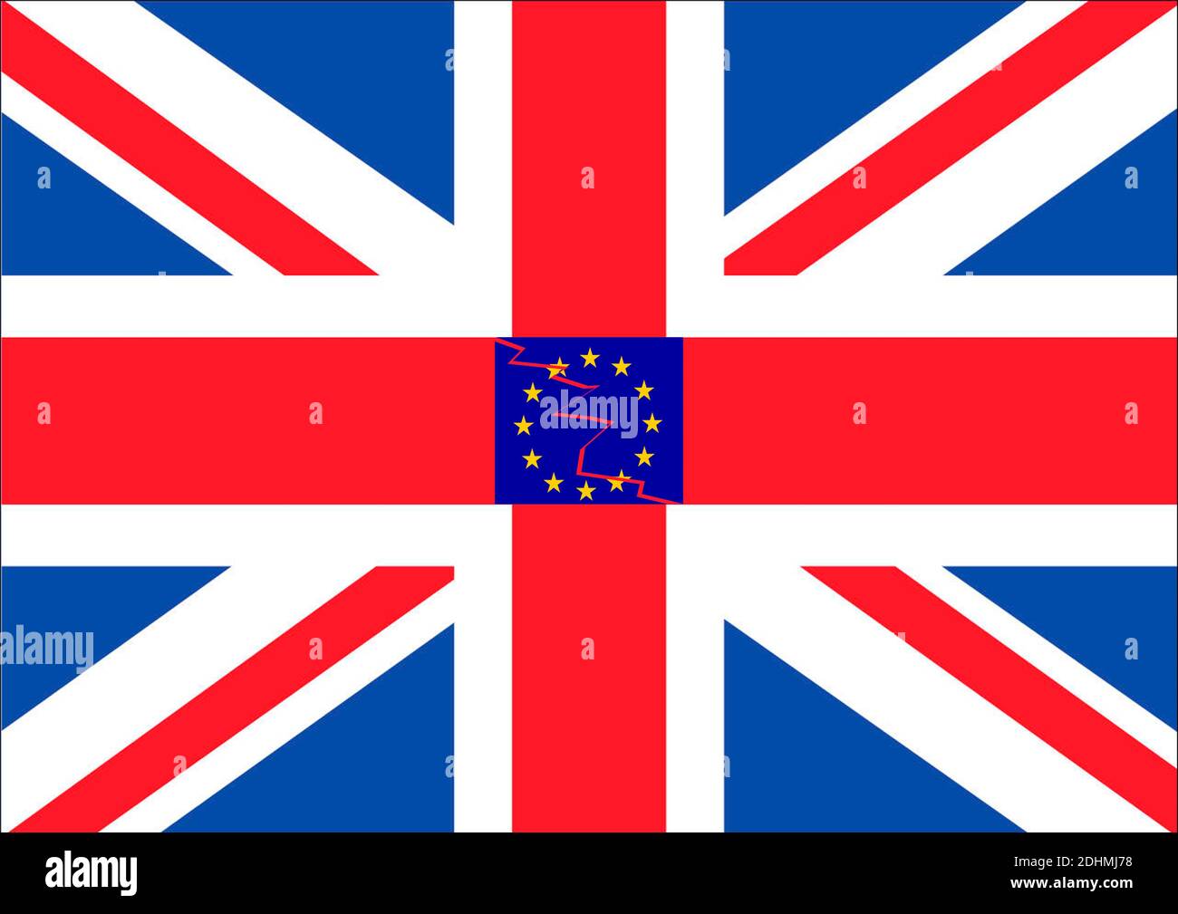 Brexit dur, pas d'accord, Grande-Bretagne Banque D'Images