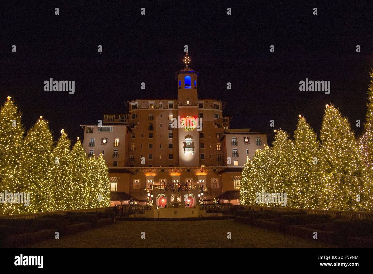 Lumières de Noël, Hôtel Broadmoor, Colorado Springs, Colorado, (photo de Casey B. Gibson) Banque D'Images