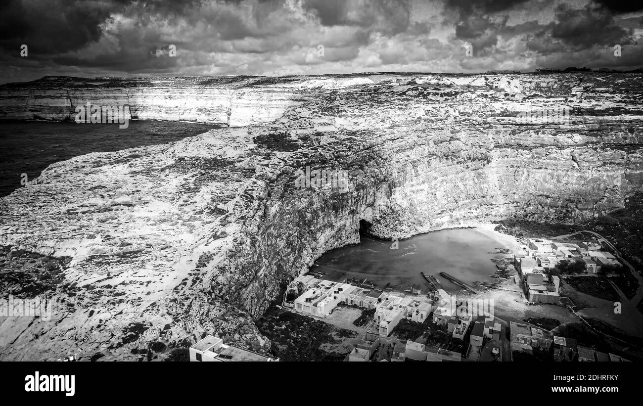 Célèbre mer intérieure sur l'île de Gozo Malte Banque D'Images