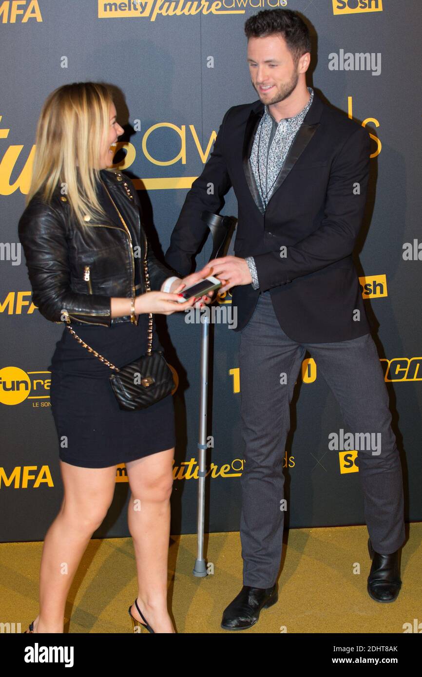 EMMANUELLE BERNE, CHRISTIAN MILLETTE (BLESSE) - PRIX DU FUTUR MELTY 2016 AU GRAND REX PHOTO PAR NASSER BERZANE/ABACAPRESS.COM Banque D'Images