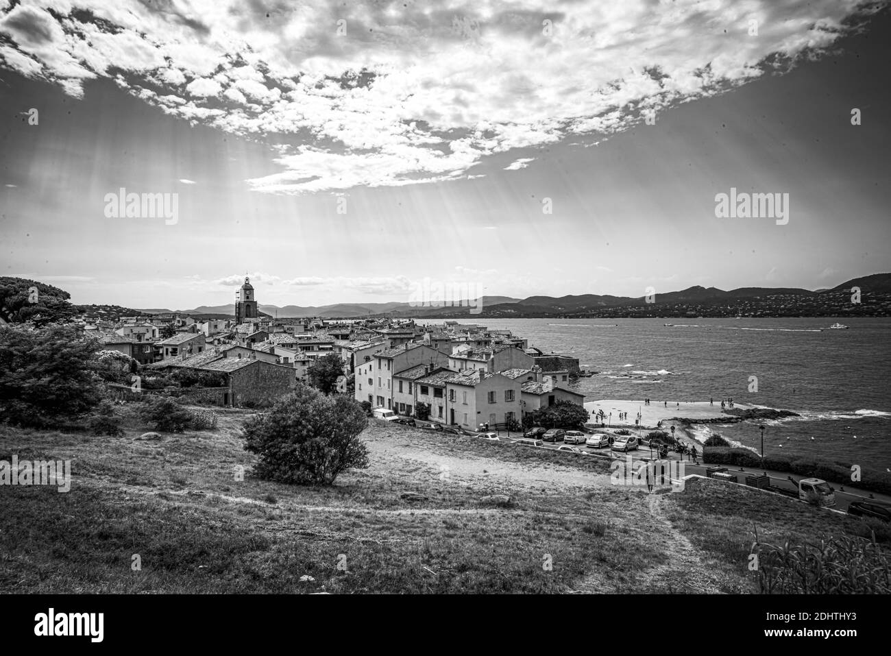 Belle vue sur Saint Tropez depuis la forteresse - St TROPEZ, FRANCE - 13 JUILLET 2020 Banque D'Images