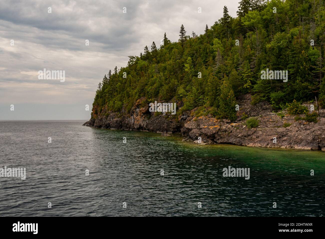 Flower Pot Island Parc national de Fathon Five Tobermory Ontario Canada en automne Banque D'Images