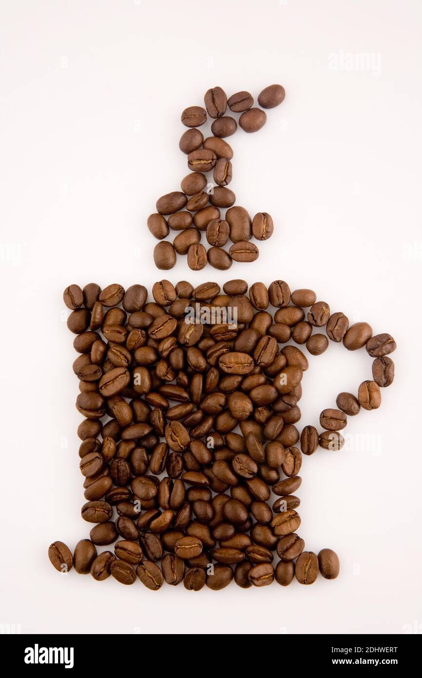Kaffeebohnen, Kaffee, grains de café, Banque D'Images