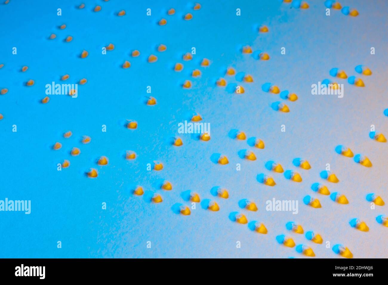 Ein Buch en Blindenschrift geschrieben. Braille , eine Schrift für Blinde, Banque D'Images