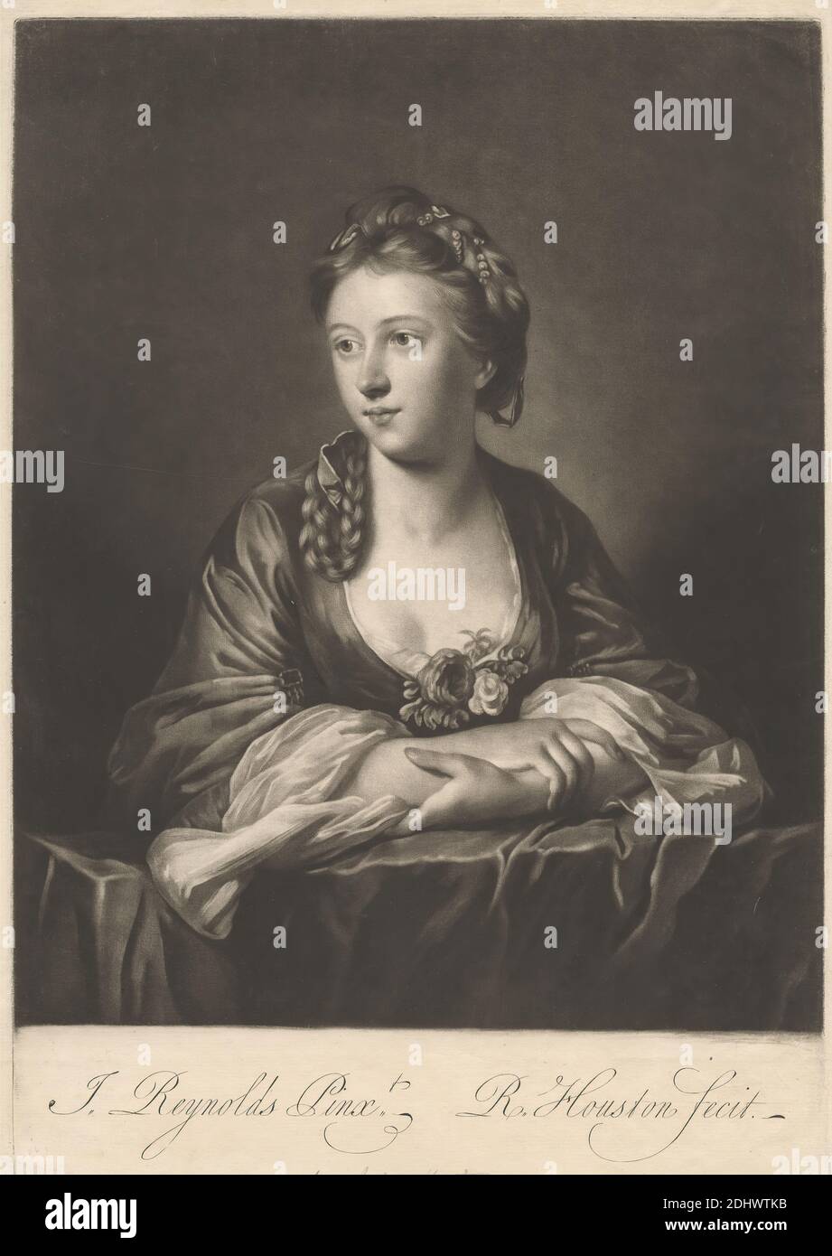 Lady Selina Hastings, imprimé par Richard Houston, ca. 1721–1775, Britannique, d'après Sir Joshua Reynolds RA, 1723–1792, Britannique, non daté, Mezzotint sur modérément épais, modérément texturé, crème, papier coulé, feuille: 13 5/16 × 9 13/16 pouces (33.8 × 24.9 cm) et image: 11 × 8 13/16 pouces (27.9 × 22.4 cm Banque D'Images