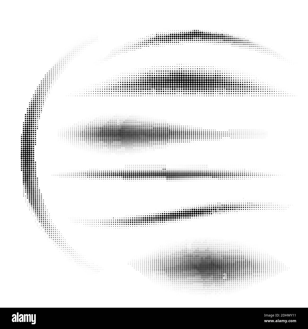 Modèle de demi-teinte. Ensemble de points. La texture en pointillés sur fond blanc. Grunge Overlay Modèle. La conception linéaire de détresse. Banque D'Images