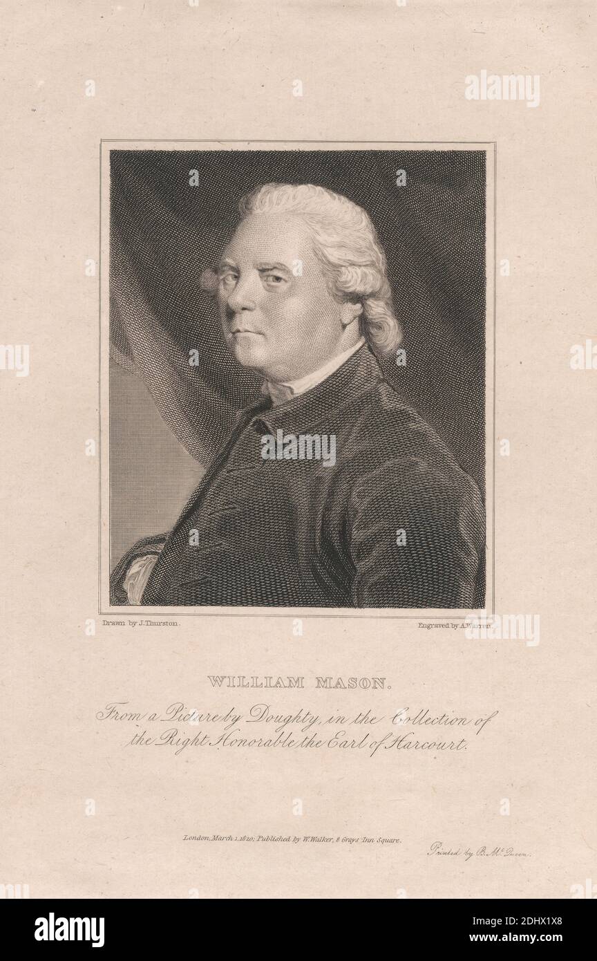 William Mason, Alfred William Warren, actif 1791–1809, après John Thurston, 1744–1822, British, 1820, gravure Banque D'Images