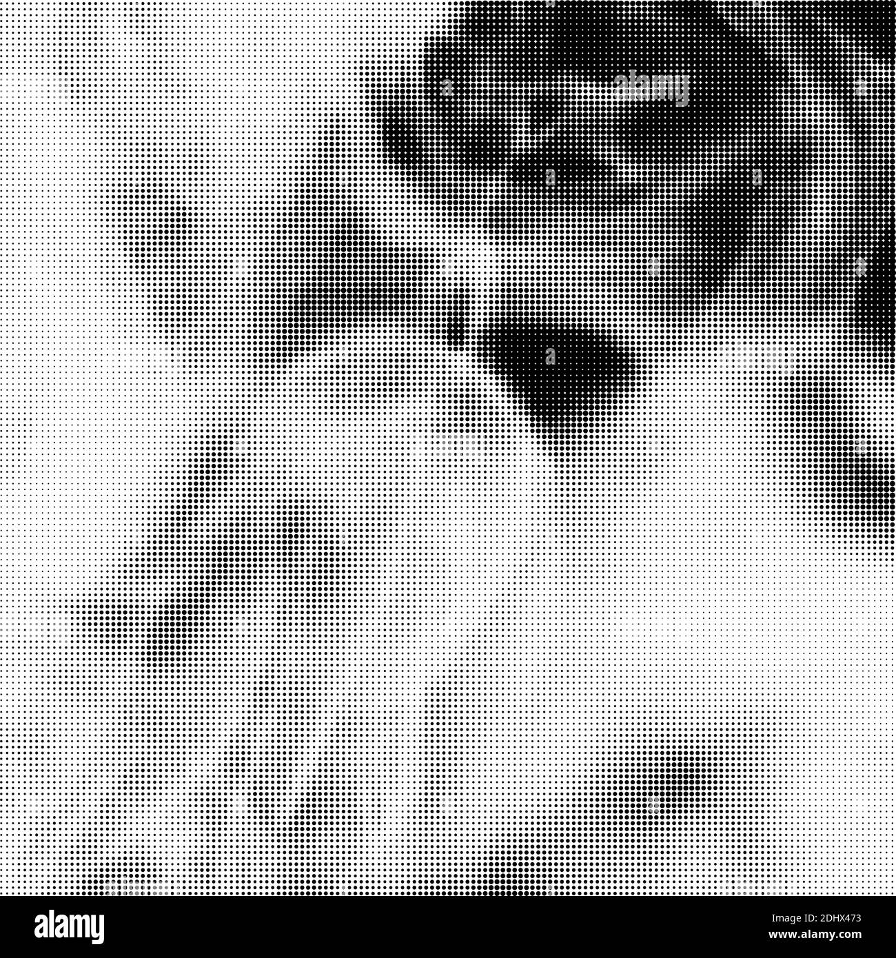 Modèle de demi-teinte. Ensemble de points. La texture en pointillés sur fond blanc. Grunge Overlay Modèle. La conception linéaire de détresse. Banque D'Images