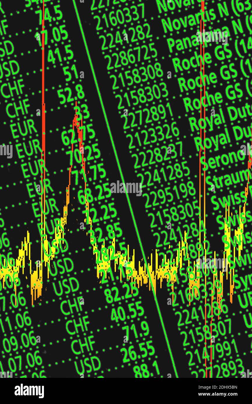 Aktienkurse an der Boerse Banque D'Images