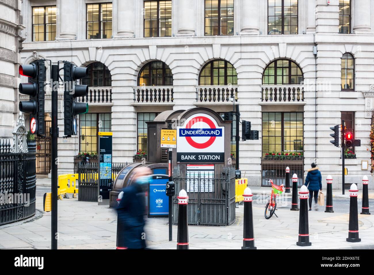 Station de métro London Bank Banque D'Images