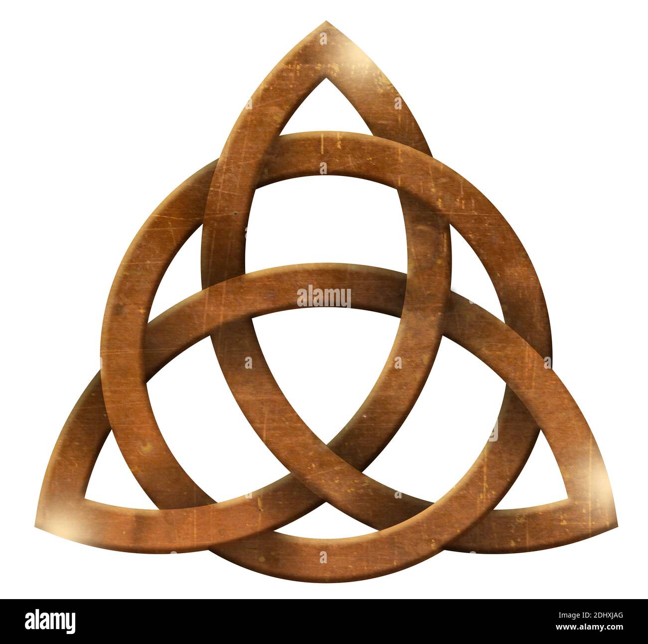 Trigurtas noeud celtique connexion moyen-âge Banque D'Images