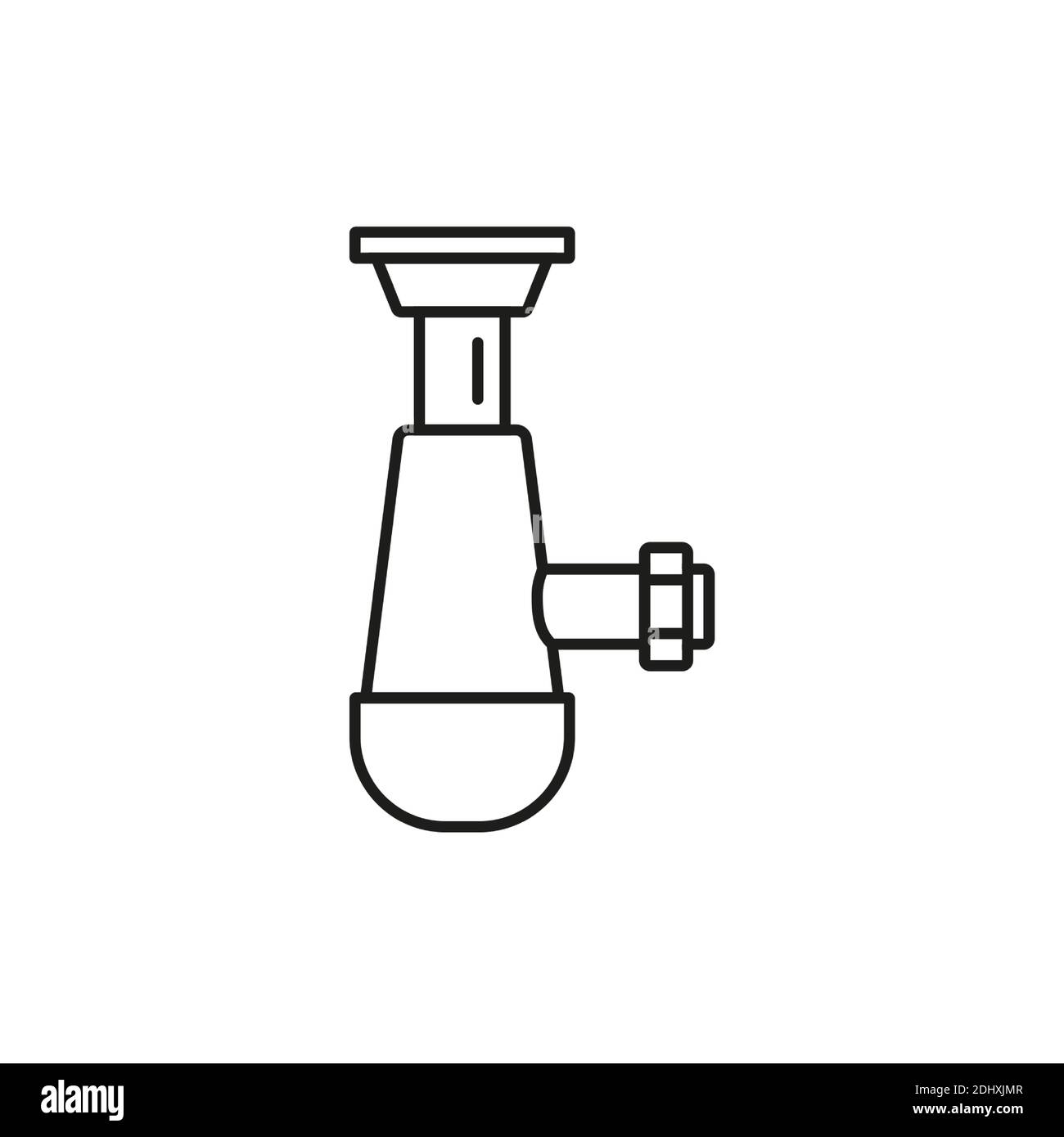 siphon de salle de bain élément d'icône de plomberie pour le concept mobile et les applications web. L'icône de siphon de salle de bains à ligne mince peut être utilisée pour le web et le mobile. Haut de gamme Illustration de Vecteur
