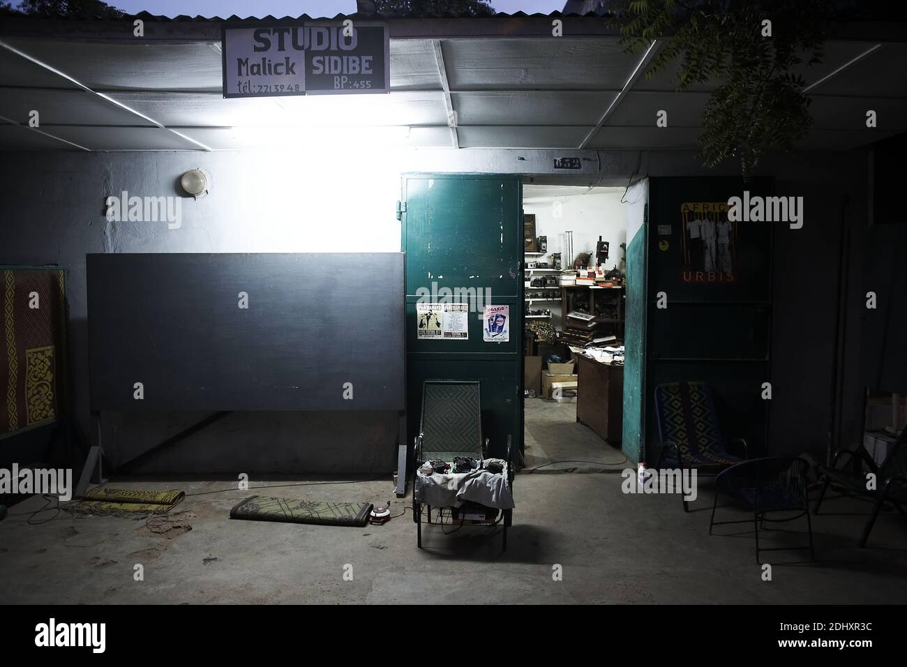 Le Studio du photographe malien de famos Malick Sidibé à Bamako, Mali, Afrique de l'Ouest. Banque D'Images