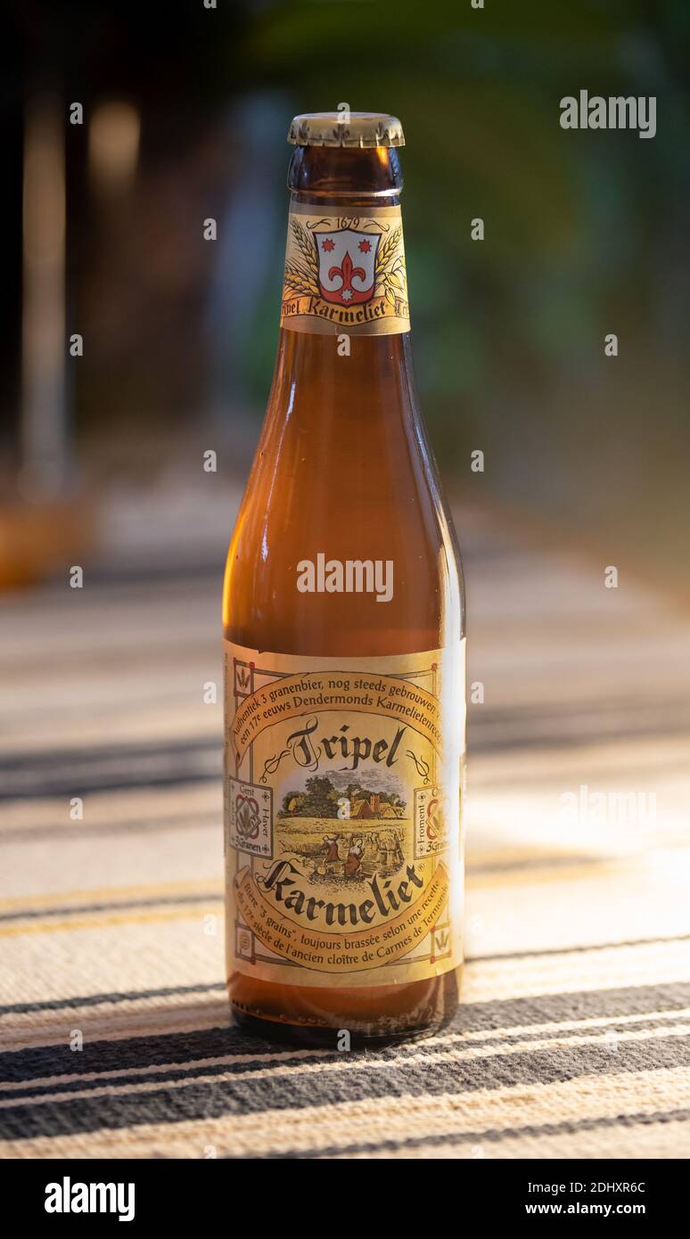Ankara, Turquie - 12 décembre 2020 : un exemple commercial de bière artisanale importée en Turquie. En raison des régimes fiscaux élevés, il est difficile de trouver une grande variété. Banque D'Images