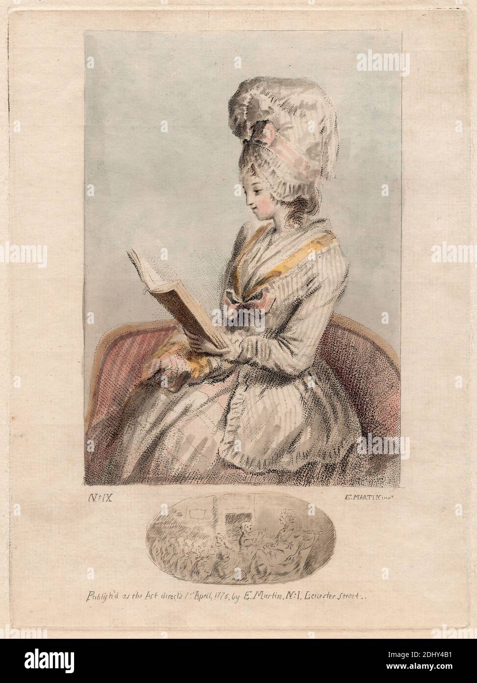 Jeune femme Reading, Elias Martin, 1739–1818, suédoise, 1778 Banque D'Images