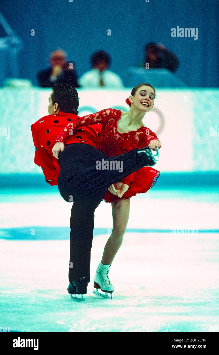 Patinage Artistique Aux Jeux Olympiques D'hiver De 1994 Individuel Hommes Ekaterina Gordeeva / Sergei Grinkov (URS) médaillée d'or en patinage