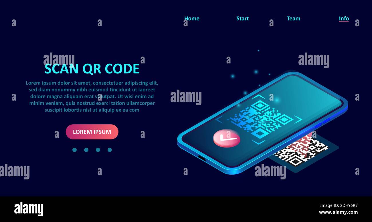 Vecteur d'un smartphone avec lecteur d'application lisant le code qr. Illustration de Vecteur
