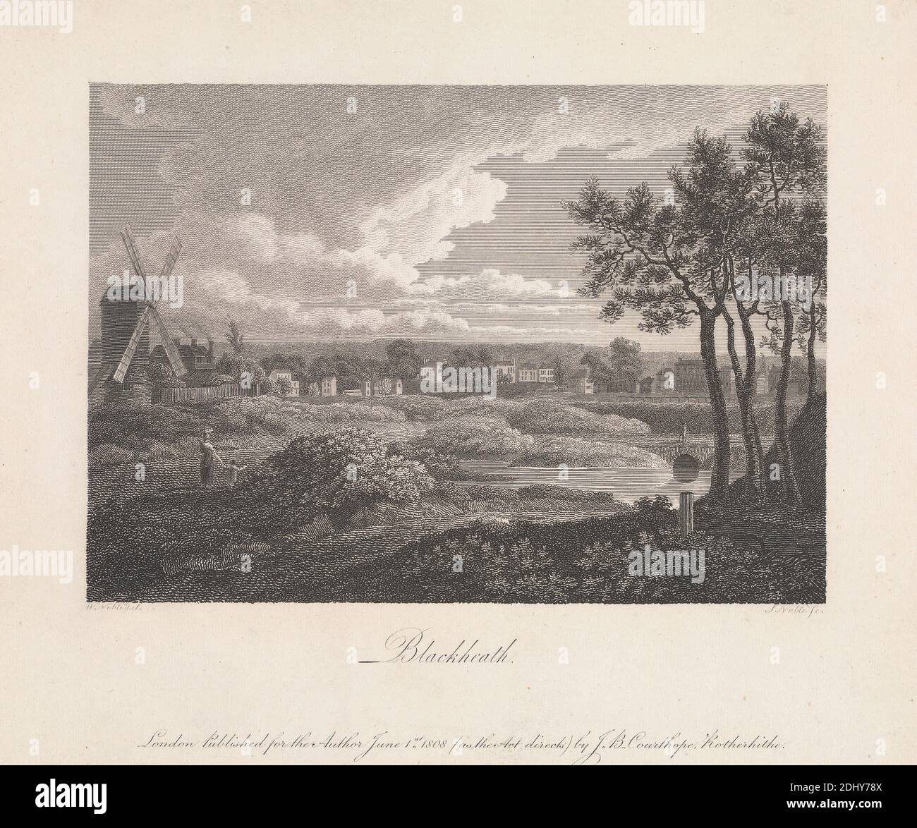 Blackheath, Samuel Noble, 1779–1853, britannique, d'après William Bonneau Noble, 1780–1831, britannique, 1808, gravure, feuille : 7 x 8 7/16po. (17.8 x 21,4cm Banque D'Images