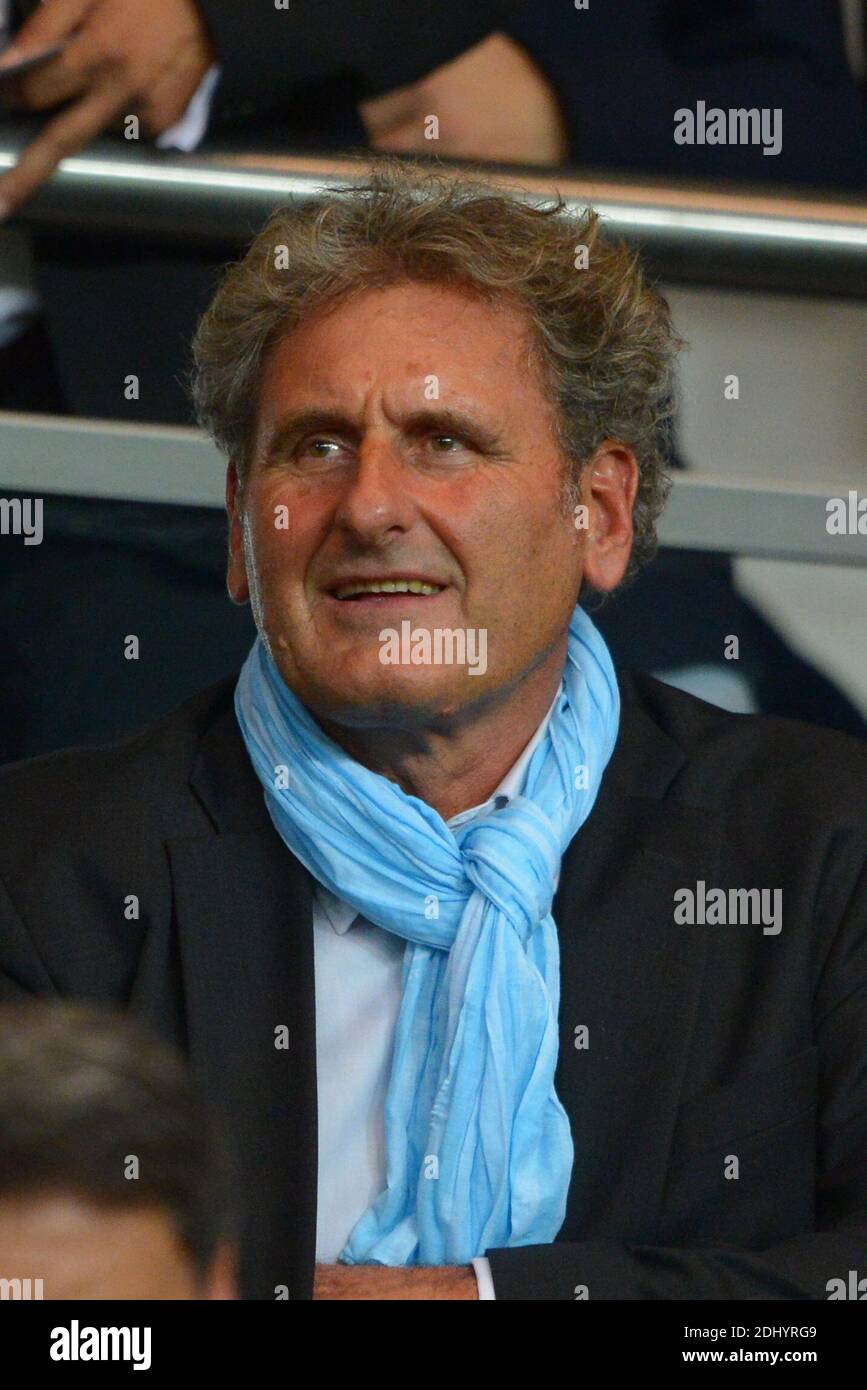 Photo d’archives : Christine Lagarde et son compagnon Xavier Giocanti assistent au match de Ligue 1 PSG-Marseille au Parc des Princes, Paris, France, le 9 novembre 2014. L'homme d'affaires marseillais Xavier Giocanti est pressenti pour et le nouveau président du club de football de l'Olympique de Marseille, qui fait la distinction d'une saison difficile, une annonce de l'Equipe mardi. Photo de Henri Szwarc/ABACAPRESS.COM Banque D'Images