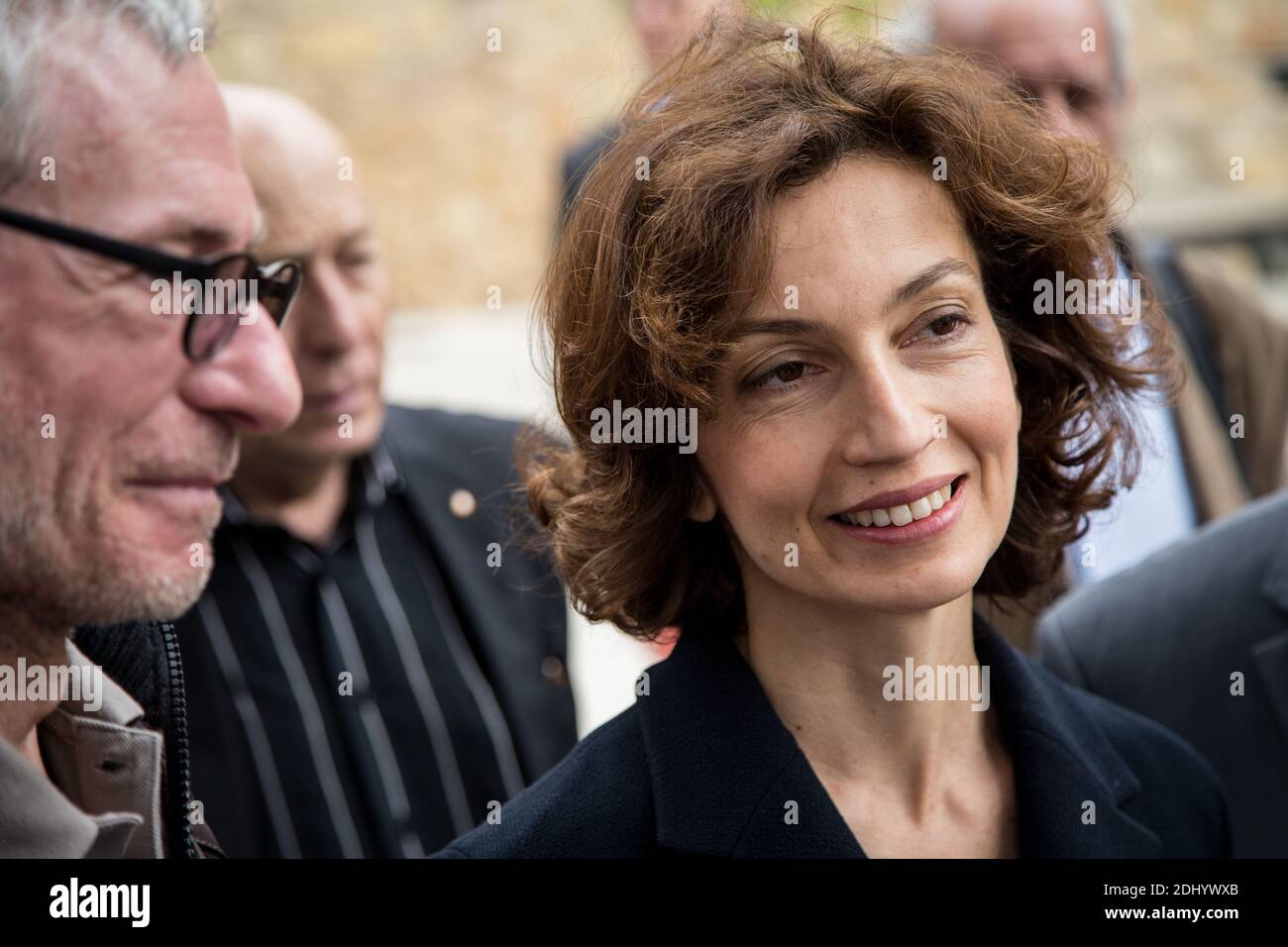 Audrey Azoulay, ministre de la Culture et de la communication, arrive pour une visite au 31e Festival international de la mode et de la photographie qui s'est tenu à Villa Noailles à Hyères, dans le sud de la France, le 21 avril 2016. Photo de Franck Bessiere/ABACAPRESS.COM Banque D'Images