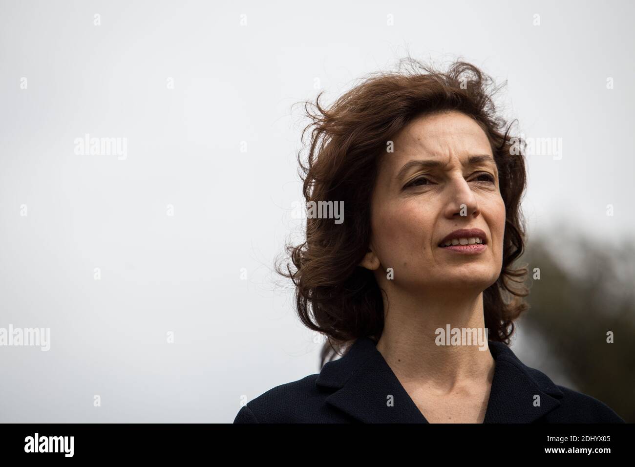 Audrey Azoulay, ministre de la Culture et de la communication, arrive pour une visite au 31e Festival international de la mode et de la photographie qui s'est tenu à Villa Noailles à Hyères, dans le sud de la France, le 21 avril 2016. Photo de Franck Bessiere/ABACAPRESS.COM Banque D'Images