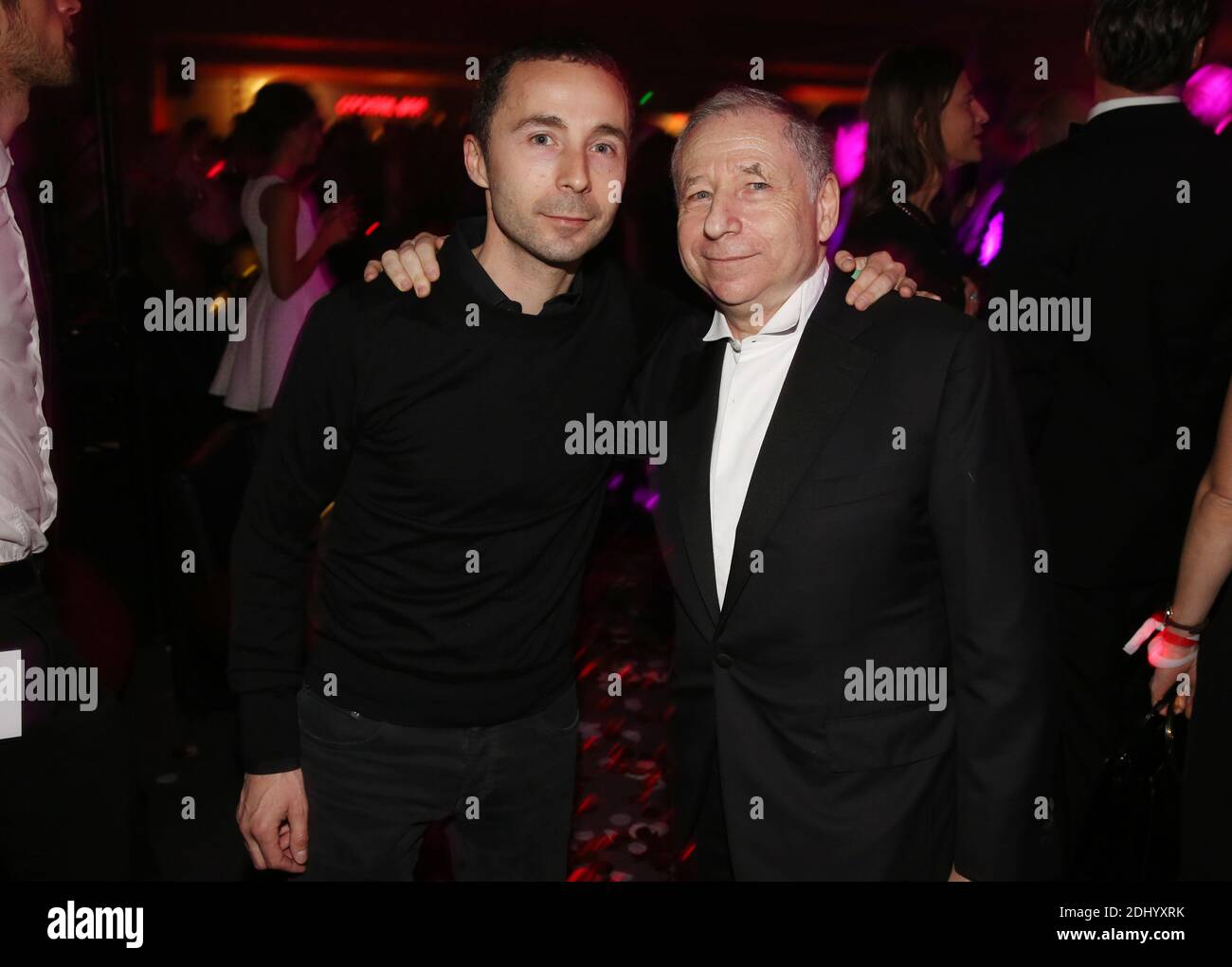 Jean Todt et son fils Nicolas Todt assistaient après le lancement du E-Prix  la fête de Mumm qui s'est tenue à Yoyo, à Paris, le 23 avril 2016. Photo de  Jerome Domine/ABACAPRESS.COM