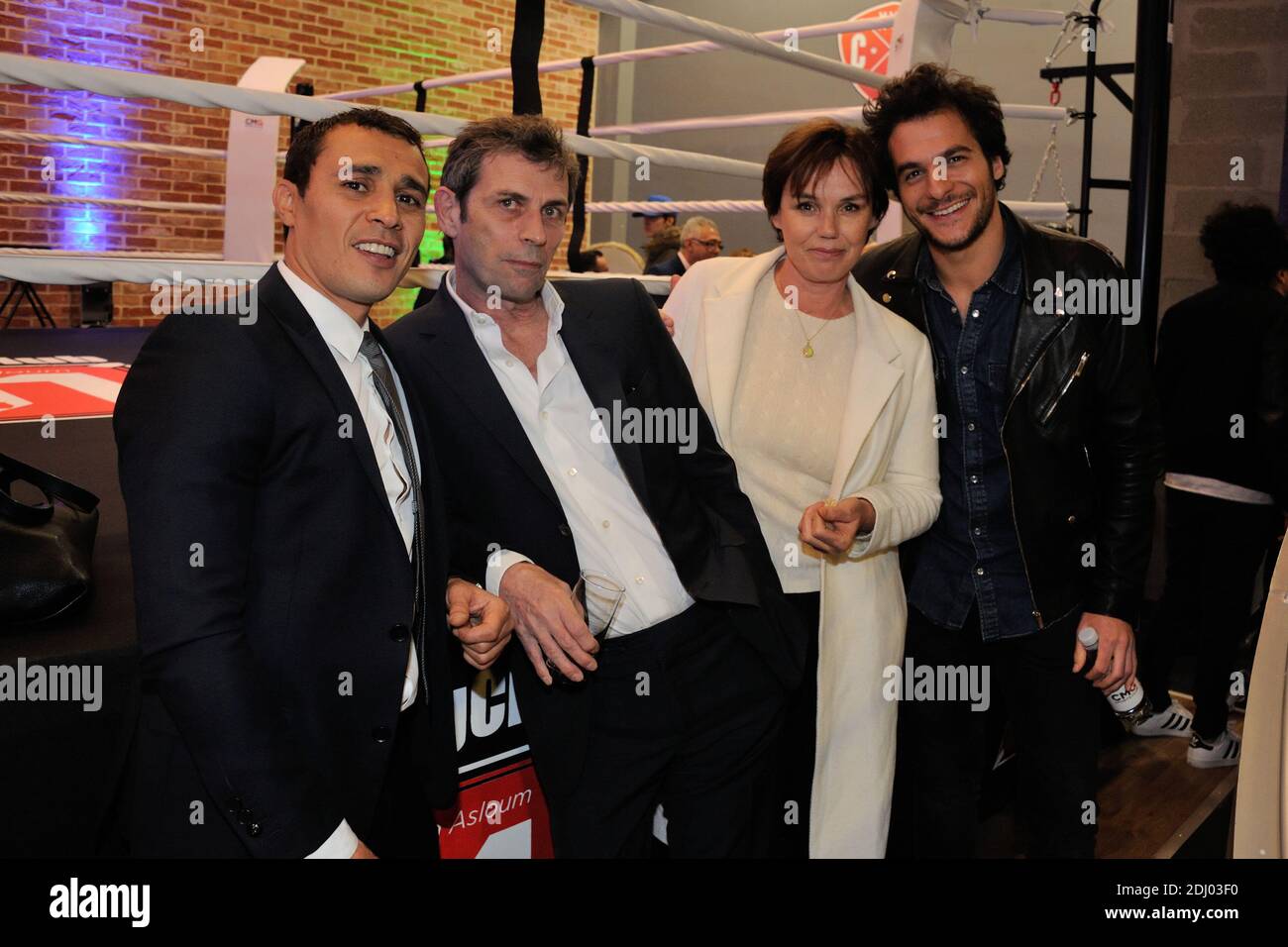 Claire Nebout, Frédéric Taddei , Brahim Asloum, Amir Haddad assistent à la soirée d'ouverture du CMG St Lazare à Paris, France, le 28 avril 2016. Photo d'Alban Wyters/ABACAPRESS.COM Banque D'Images