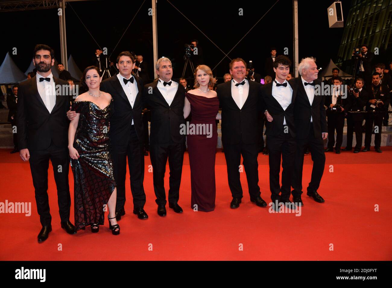 Basile meilleur, Laure Calamy, Christian Bouillette, Damien Bonnard, Alain Guiraudie, India Hair, Raphael Thiery et Sébastien Novac assistent à la projection verticale de restaurants au Palais des Festivals de Cannes, France, le 12 mai 2016, dans le cadre du 69e Festival de Cannes. Photo de Lionel Hahn/ABACAPRESS.COM Banque D'Images