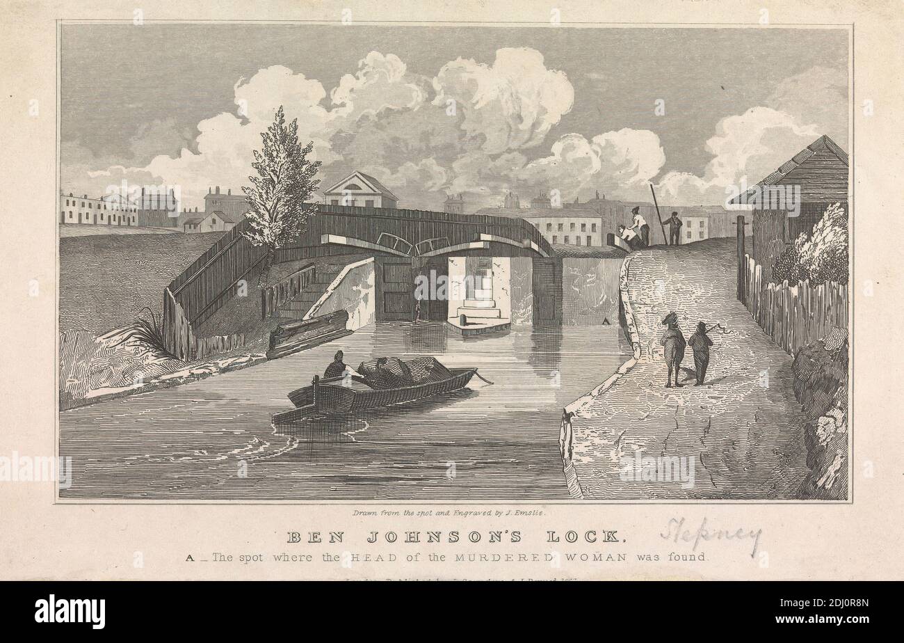 Ben Johnson's Lock, John Phillipps Emslie, 1839–1913, britannique, d'après John Phillipps Emslie, 1839–1913, britannique, 1827, gravure Banque D'Images