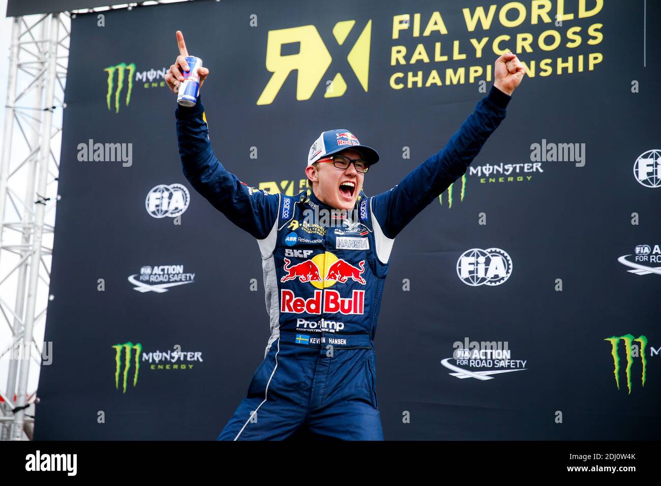 Le pilote suédois Kevin Hansen a remporté le championnat européen de course de Supercars de la FIA au championnat mondial de course de la FIA en Belgique (KAPAZA WORLD RX OF BELGIUM) qui s'est tenu au circuit Jules Tacheny à Mettet, en Belgique, du 14 au 15 mai 2016. Photo de Marie-Paola Bertrand-Hillion/ABACAPRESS.COM Banque D'Images