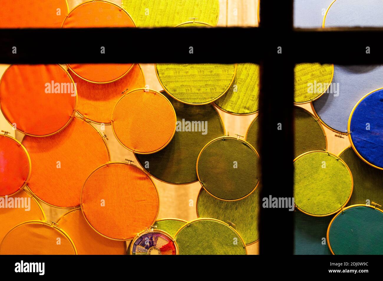 Photographie abstraite de cercles colorés Banque D'Images