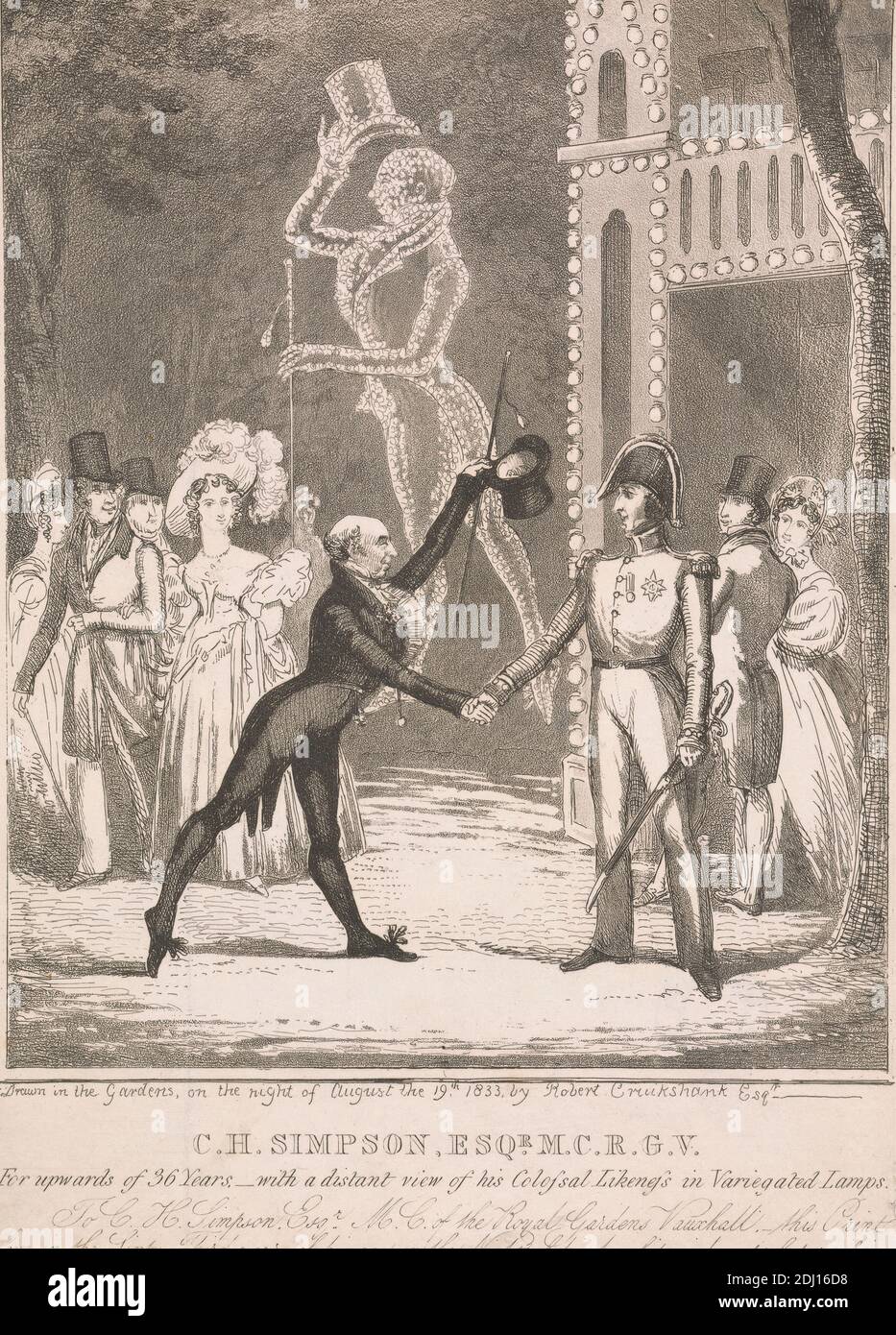 C. H. Simpson, Esq. M.C.R.G.V., Robert Isaac Cruikshank, 1789–1856, britannique, d'après Robert Isaac Cruikshank, 1789–1856, britannique, 1833, Aquaint Banque D'Images