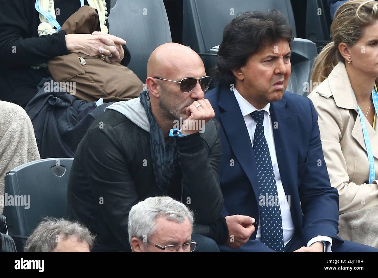 Fabien Barthez au VIP Tribune lors de l'Open de tennis français à l'arène Roland-Garros de Paris, France, le 1er juin 2016. Photo par ABACAPRESS.COM Banque D'Images