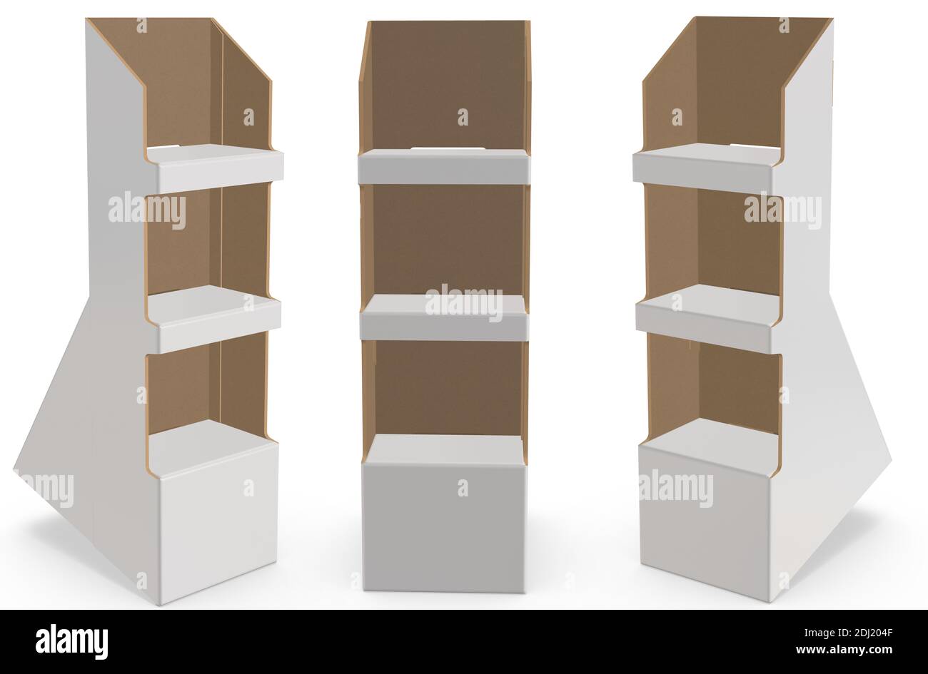 Rendu 3D - modèle de boîtier d'affichage de position d'image haute résolution isolé sur fond blanc, détails de haute qualité du carton Banque D'Images