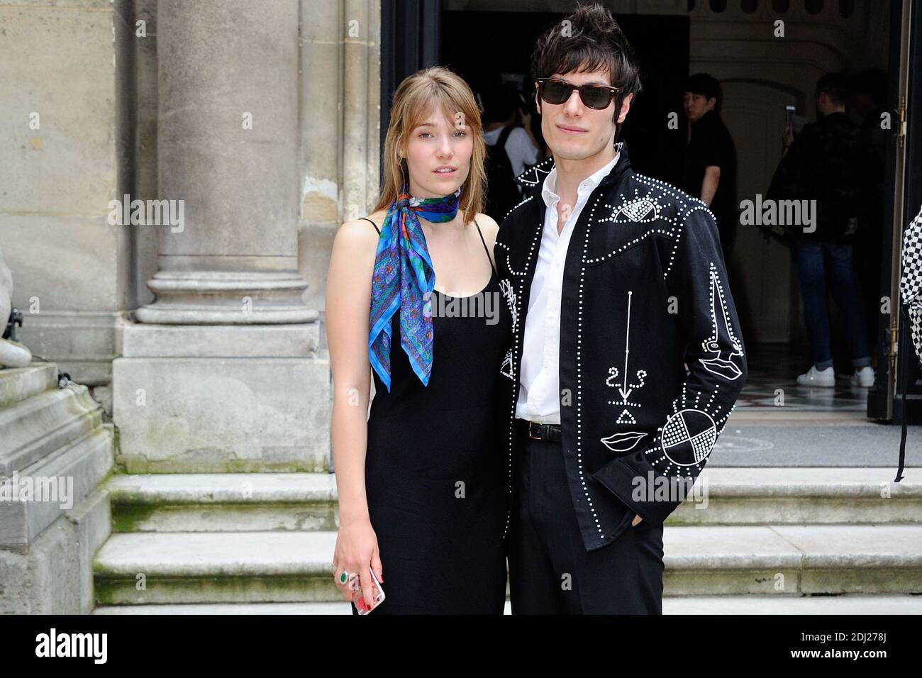 Stella Markert et Jeremy Kapone arrivent au salon Valentino lors de la  semaine de la mode masculine à Paris le 22 juin 2016 à Paris , France .  Photo d'Aurore Marechal/ABACAPRESS.COM Photo