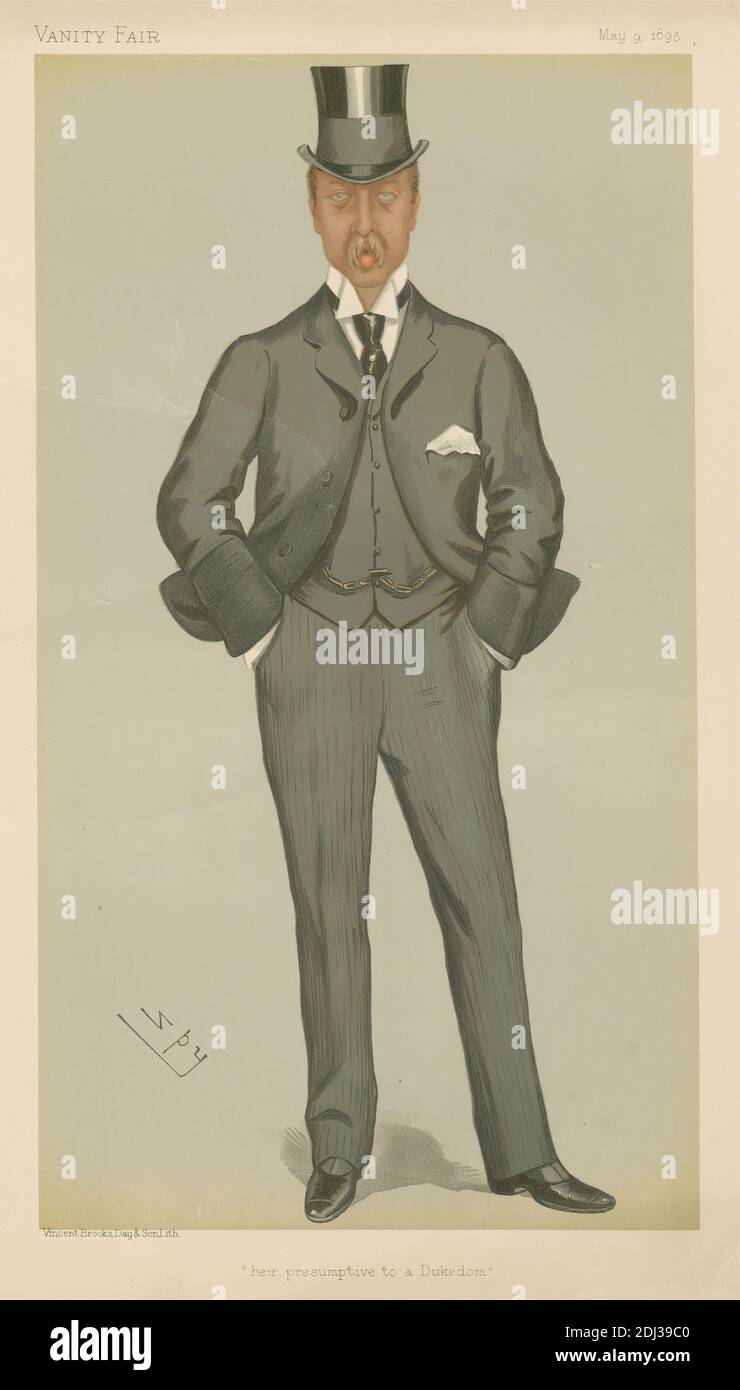 Politiciens - Vanity Fair - "héritier présomptif d'un dukennui". Monsieur Victor Cavendish. 9 mai 1896, Leslie Matthew 'Spy' Ward, 1851–1922, British, 1896, Chromolithographe Banque D'Images