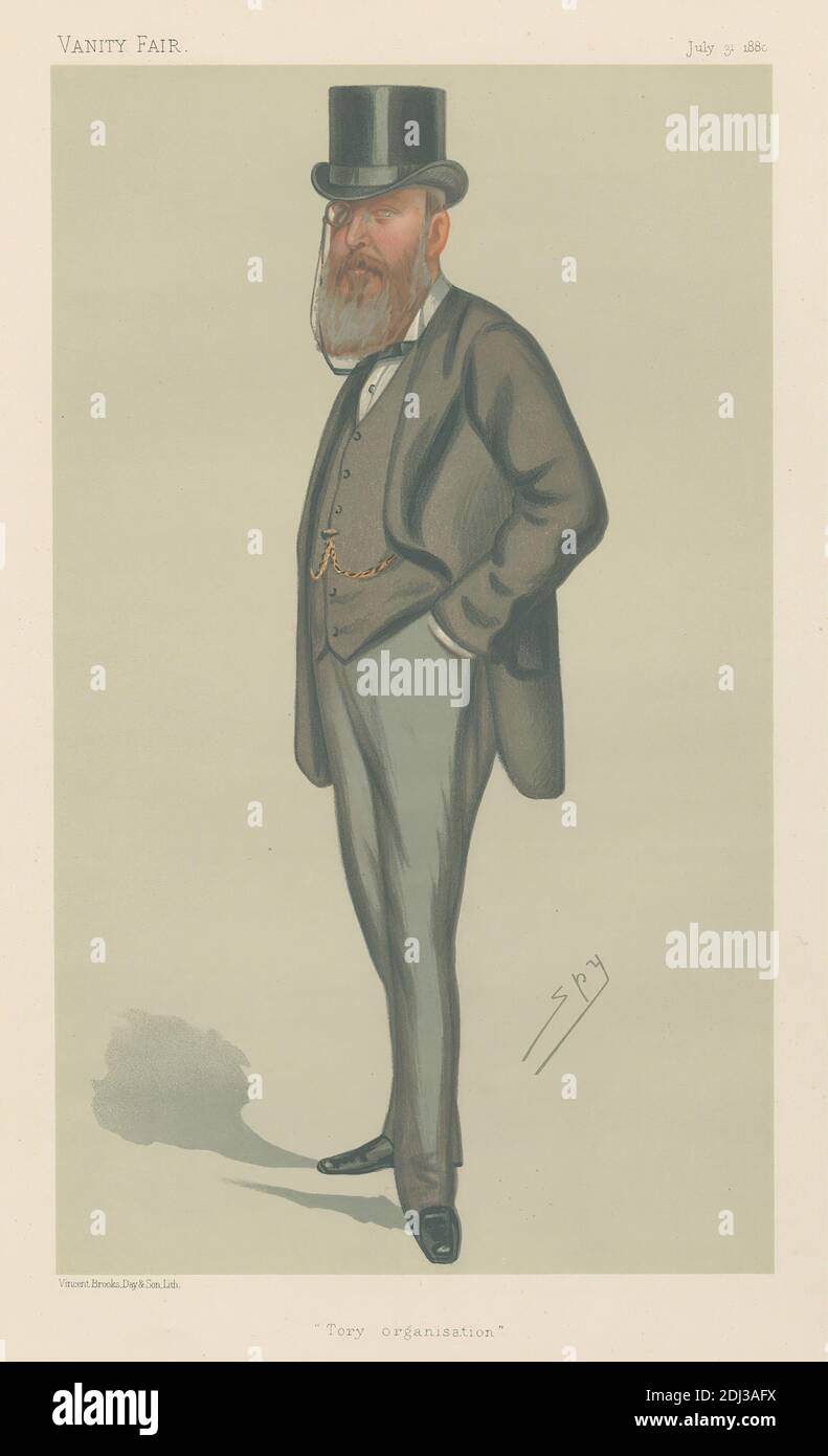 Hommes politiques - Vanity Fair - « organisation conservatrice ». M. John Eldon Gorst. 31 juillet 1880, Leslie Matthew 'Spy' Ward, 1851–1922, British, 1880, Chromolithograph Banque D'Images