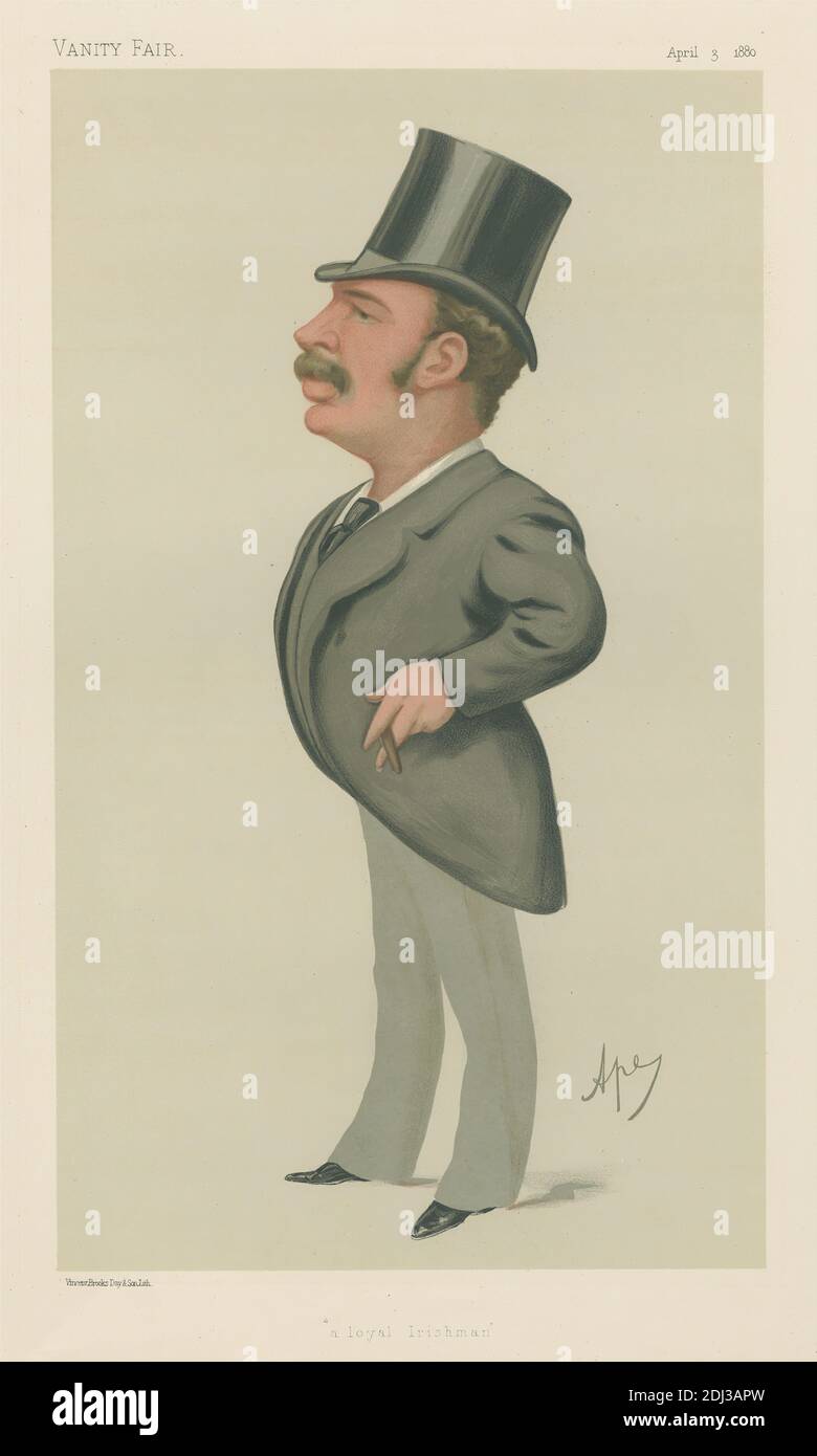 Politiciens - Vanity Fair - "un fidèle Irlandais". Lord Headley. 3 avril 1888, Carlo Pellegrini, 1839–1889, Italien, 1888, Chromolithographe Banque D'Images