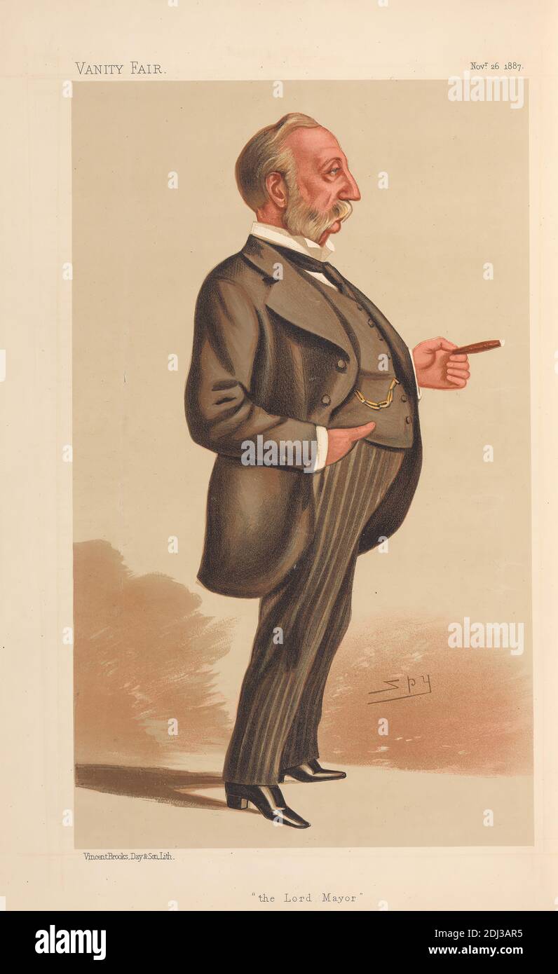 Vanity Fair: Freemasons; 'The Lord Mayor', Polydore de Keyser, 25 novembre 1887, Leslie Matthew 'Spy' Ward, 1851–1922, British, 1887, Chromolithographe Banque D'Images