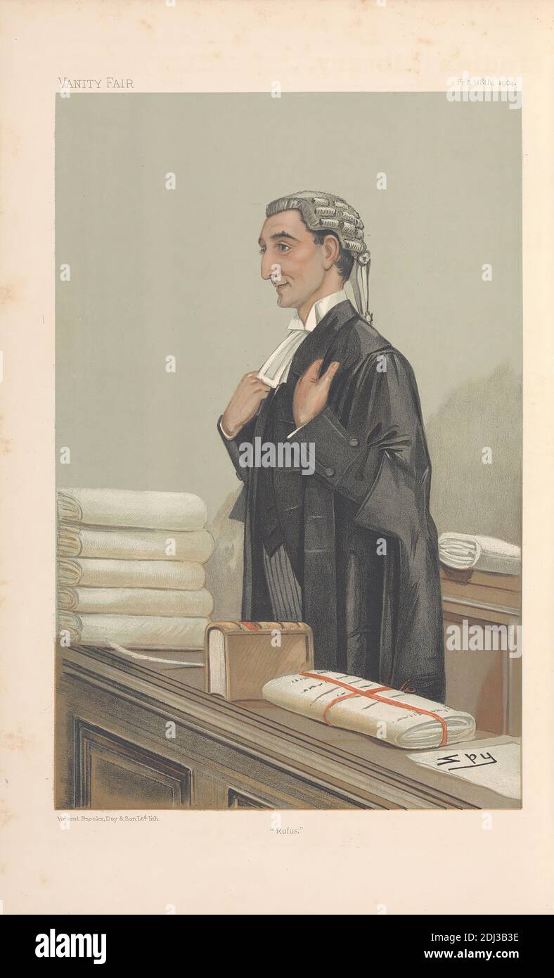 Vanity Fair: Legal; 'Rufus', Rufus Daniel Isaacs, 18 février 1904, Leslie Matthew 'Spy' Ward, 1851–1922, British, 1904, Chromolithographe, feuille: 11 5/8 x 11 po. (29.5 x 27,9 cm Banque D'Images